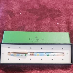 Kate Spade Floral Pen with Gold Accents